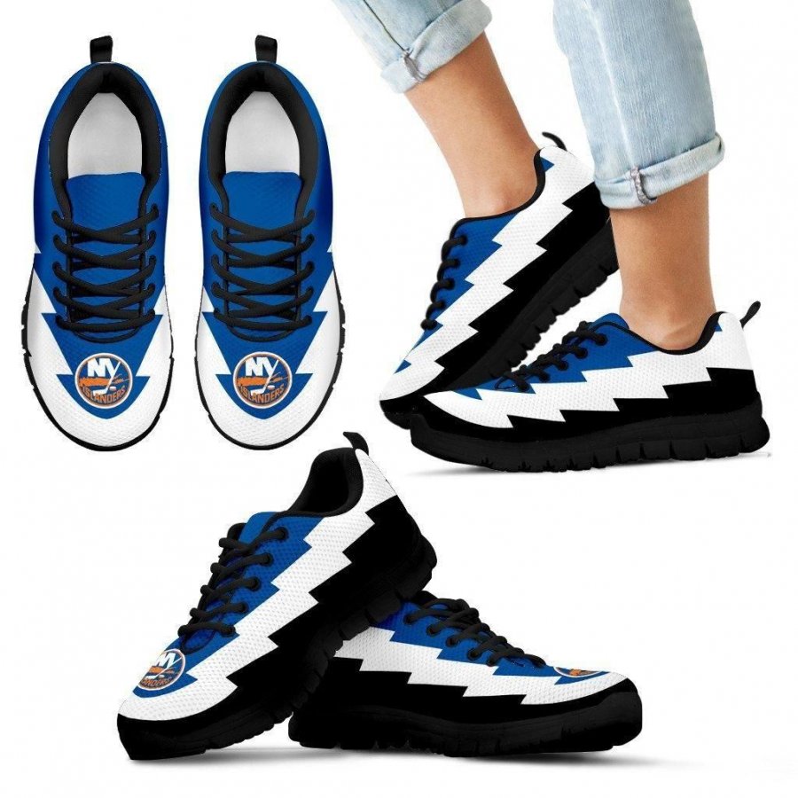 Jagged Saws Creative Draw New York Islanders Sneakers #333