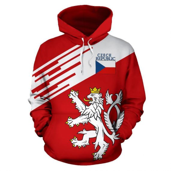 Unisex Hoodie All Over Print Lion Gifts Czech Republic Lion Flag Us Unisex Size Hoodie