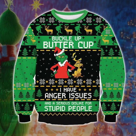 Christmas Gift For Grinch Lover I Have Anger Issue Christmas Ugly Christmas Sweater  Hg