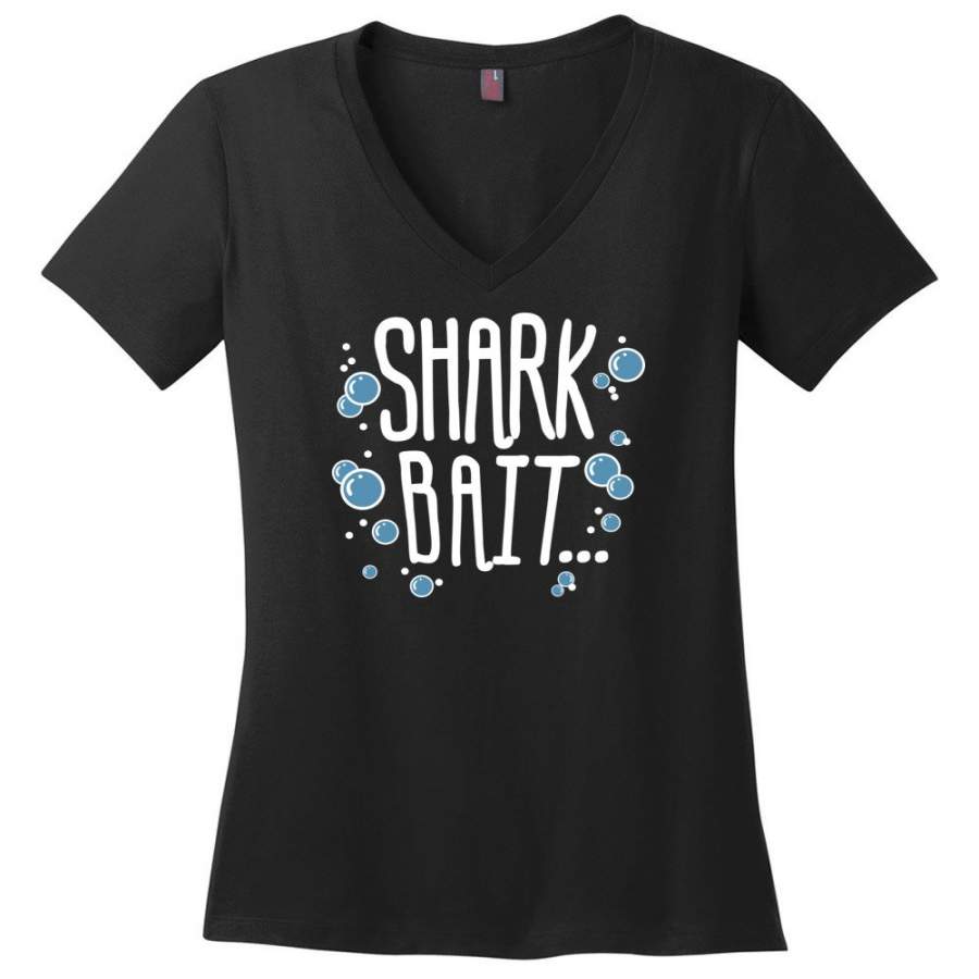 Shark bait Funny 1st Grade Teacher Gift – Ladies V-Neck