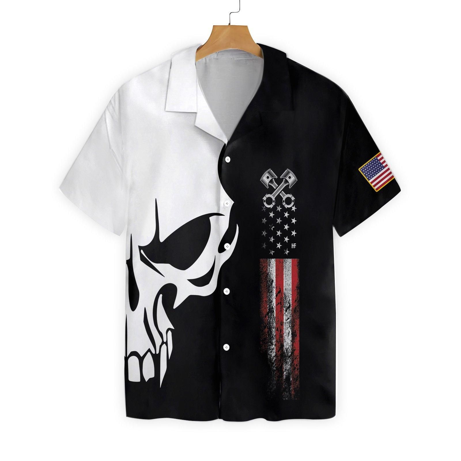 Mechanic Proud Skull 1003 Hawaii Shirt Ha55689