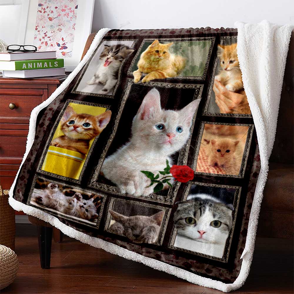 Cat Lover Vv 3D Custom Personalized Premium Fleece Blanket