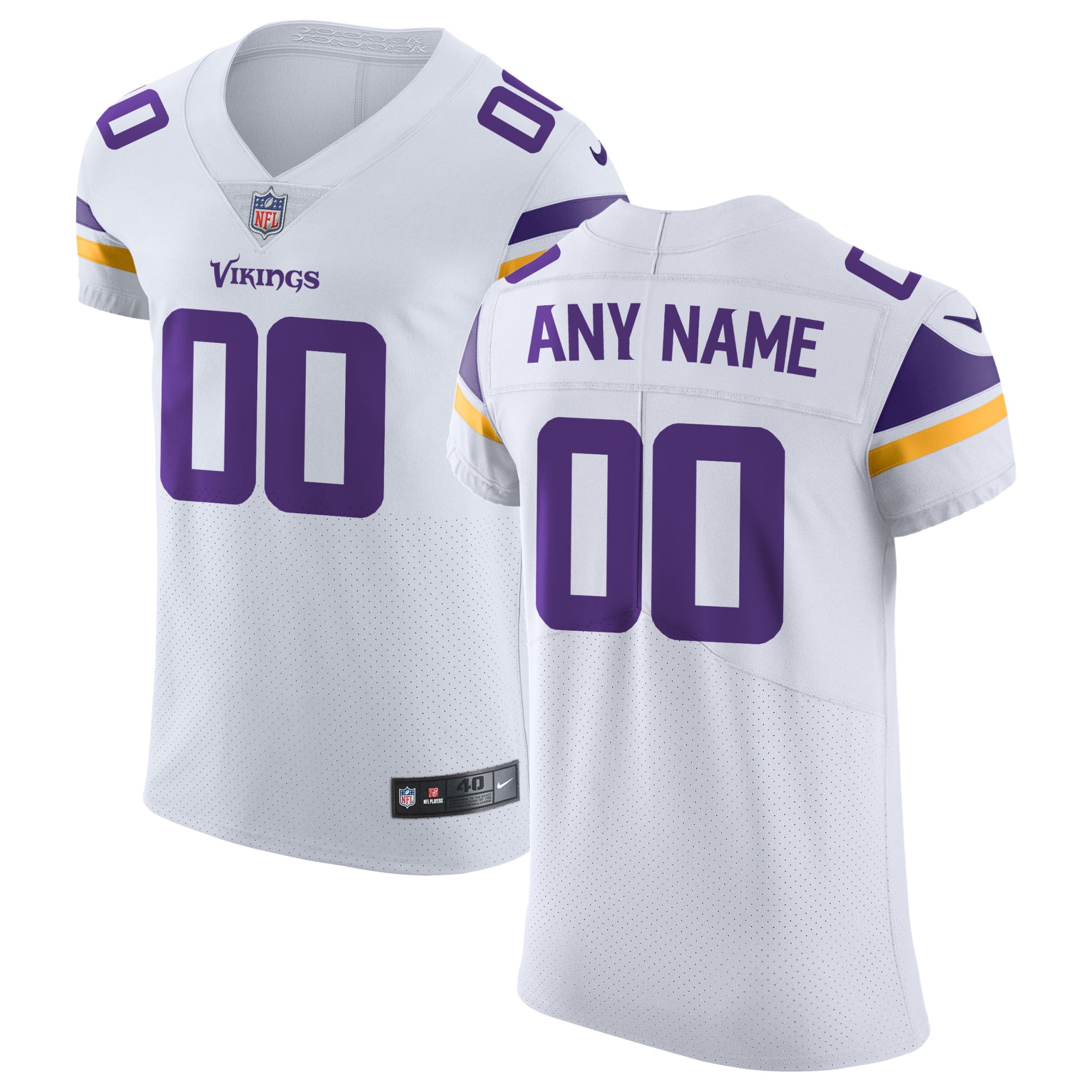 Minnesota Vikings Vapor Untouchable Elite Custom Jersey – White