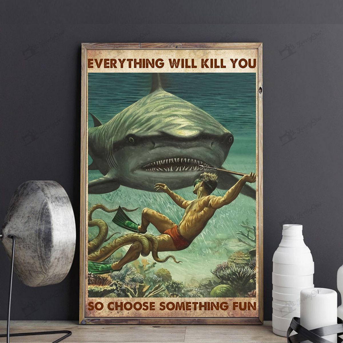 TRK20090801 Everything will kill you – Shark Poster