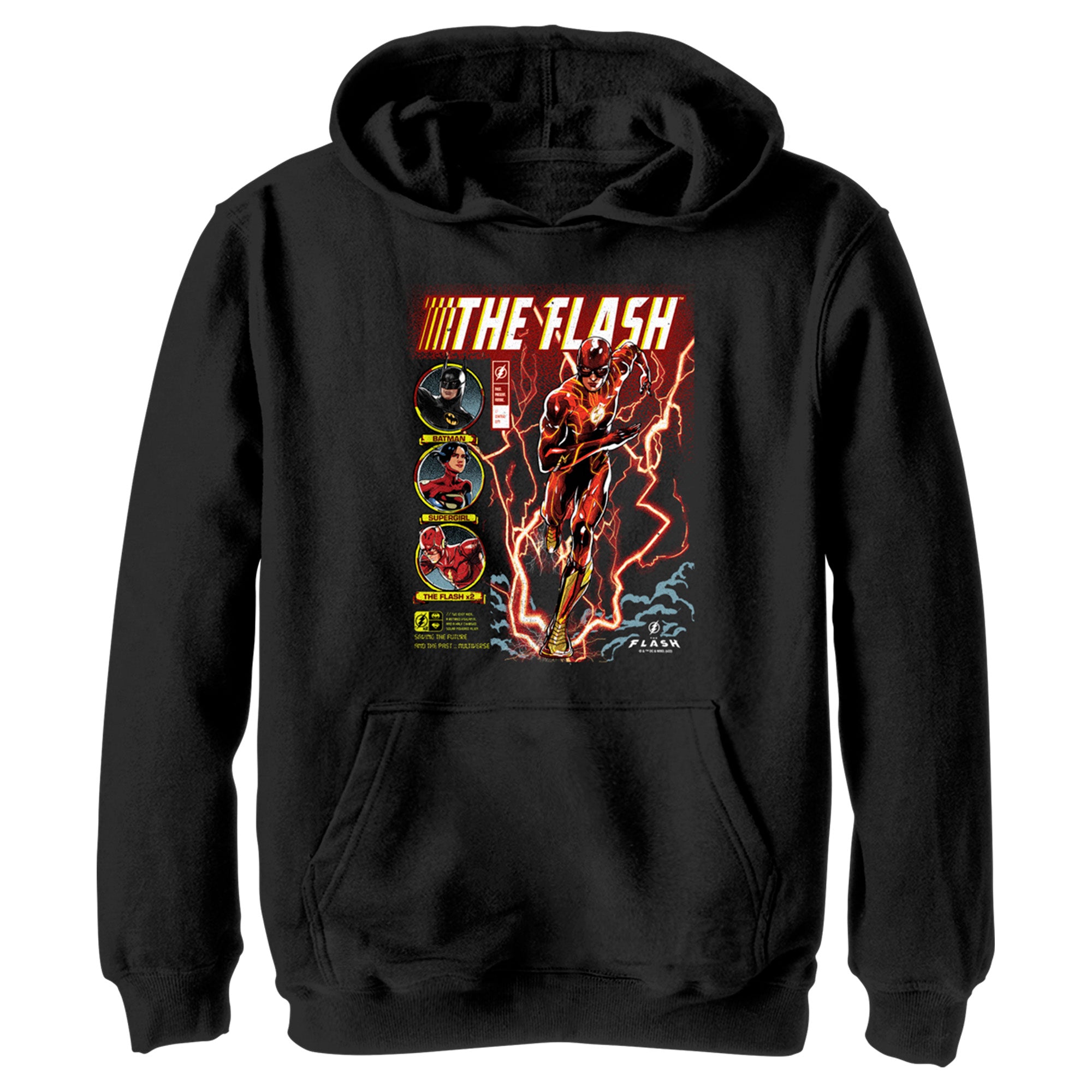 Boy’S The Flash Comics Cover Barry Allen Pull Over Hoodie