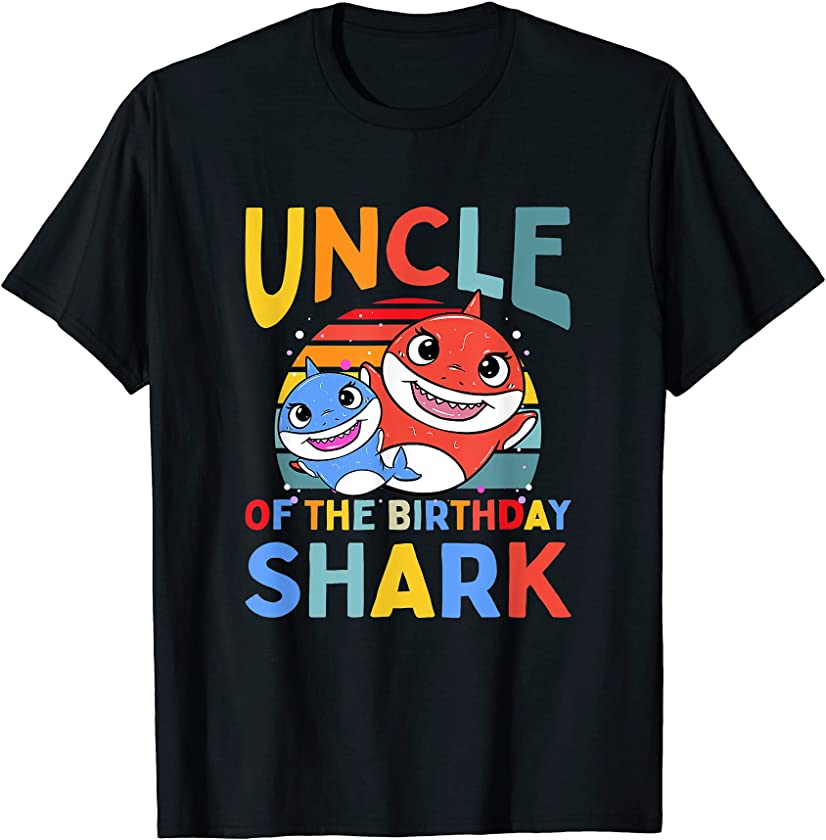 Uncle Of The Birthday Shark Matching Family T-Shirt