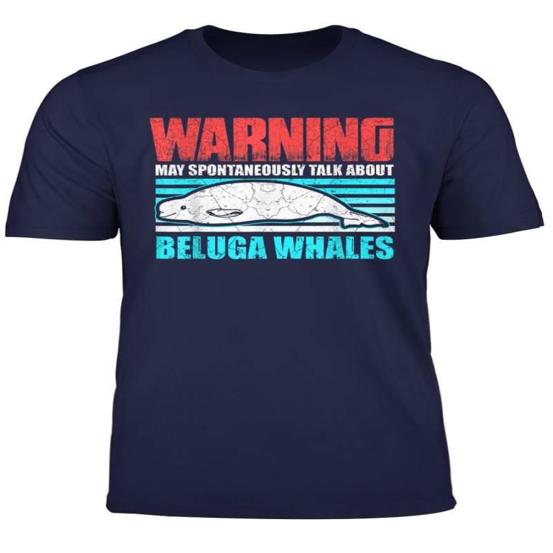 Beluga Whale Costume Retro Sea Love Theme Party Gift T Shirt