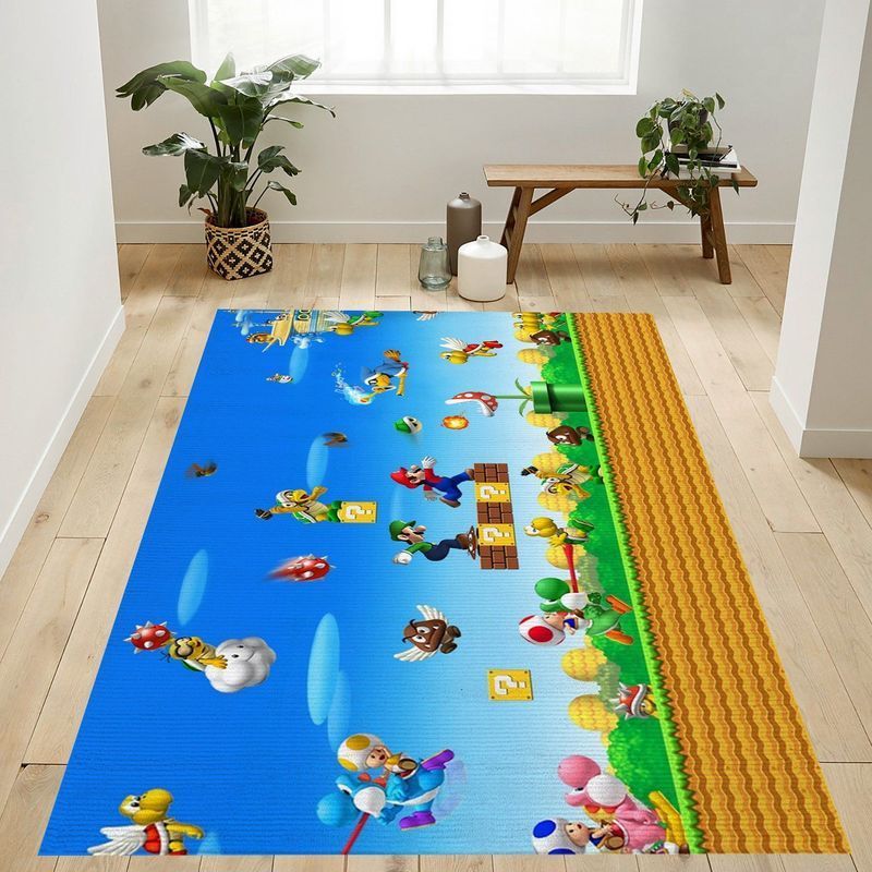 Super Mario 105 Area Rug Living Room And Bed Room Rug Gift Us Decor