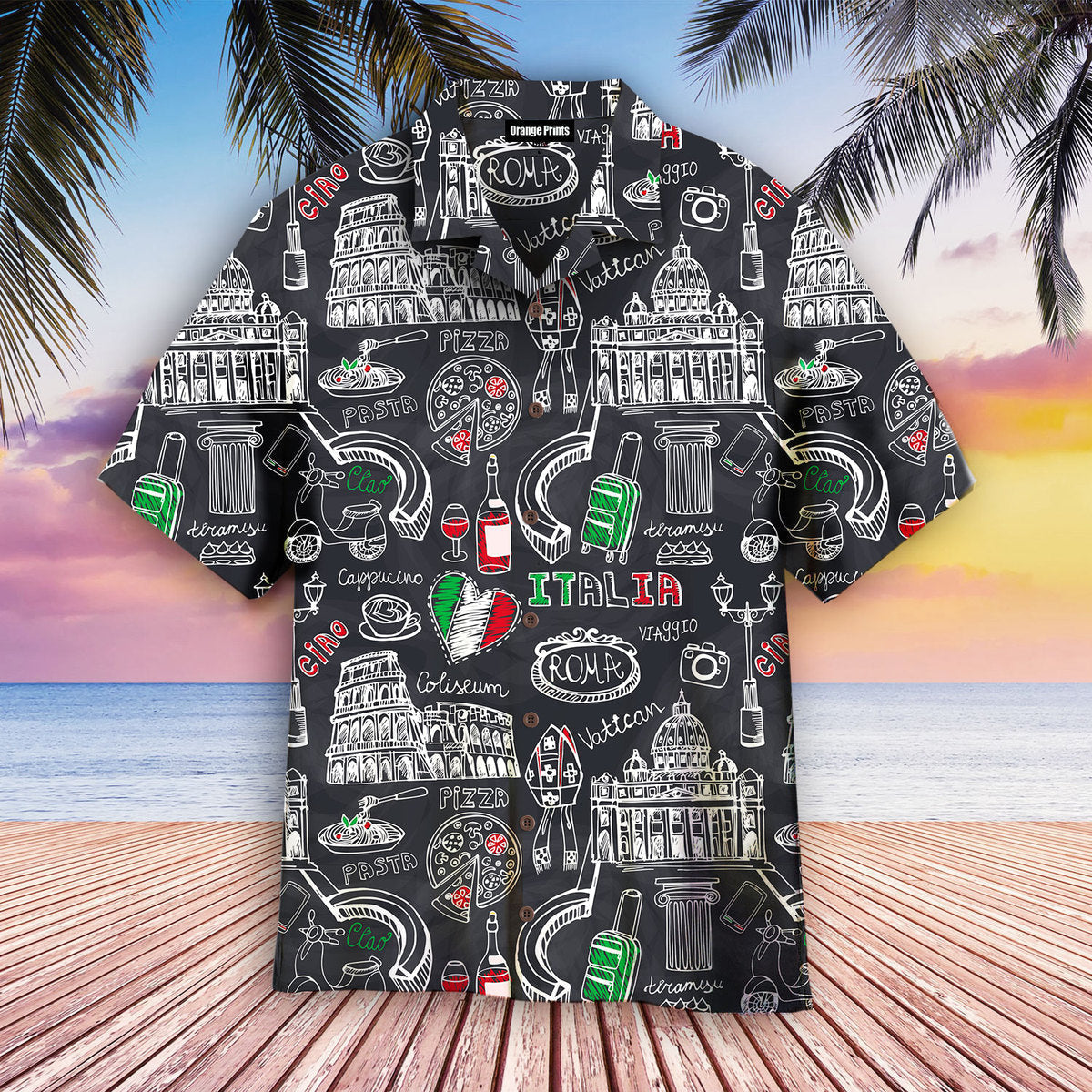 Italy Symbols Aloha Hawaii Shirts For Men Women Ha78391