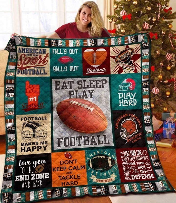 American Football Quilt Blanket