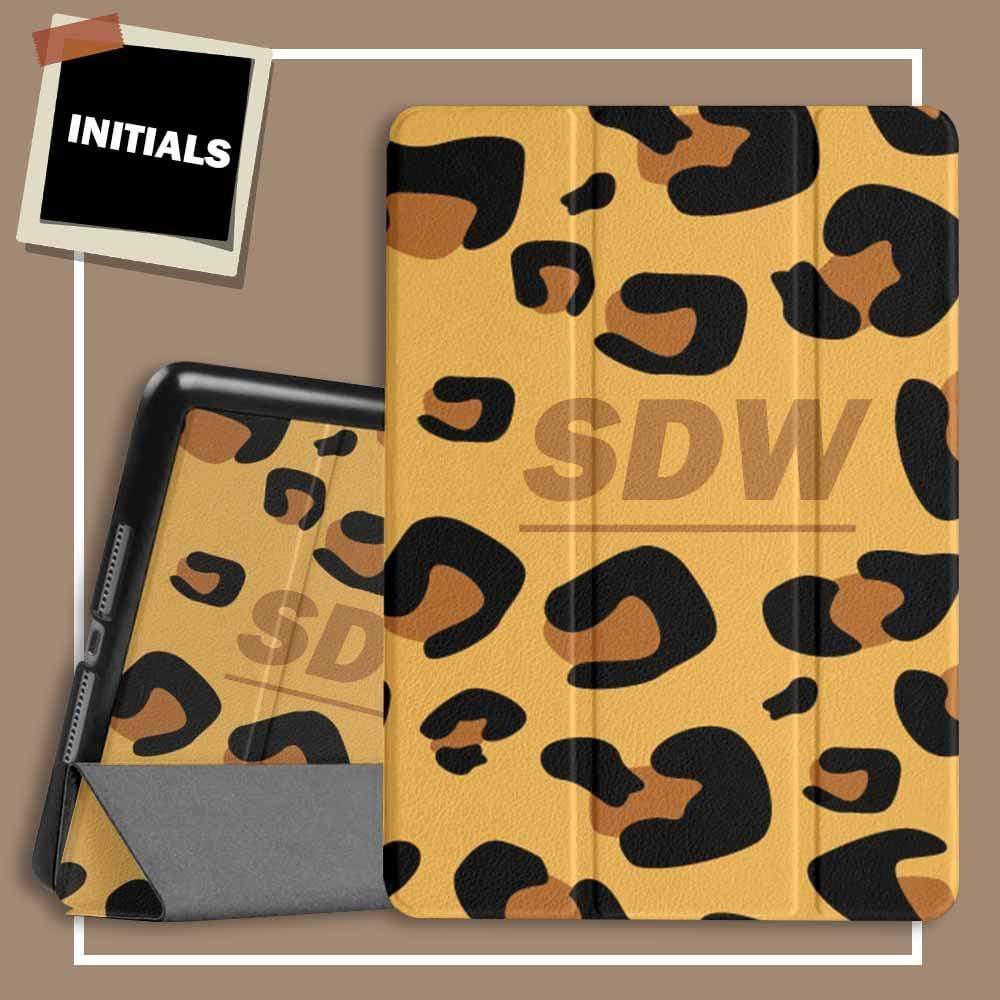 Custom Initials Leopard All Over Print Tablet Case