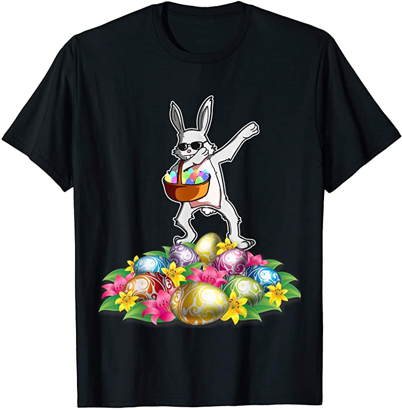 Dabbing Easter Bunny Dabbing for Eggs Happy Easter Egg Hunt T-Shirt