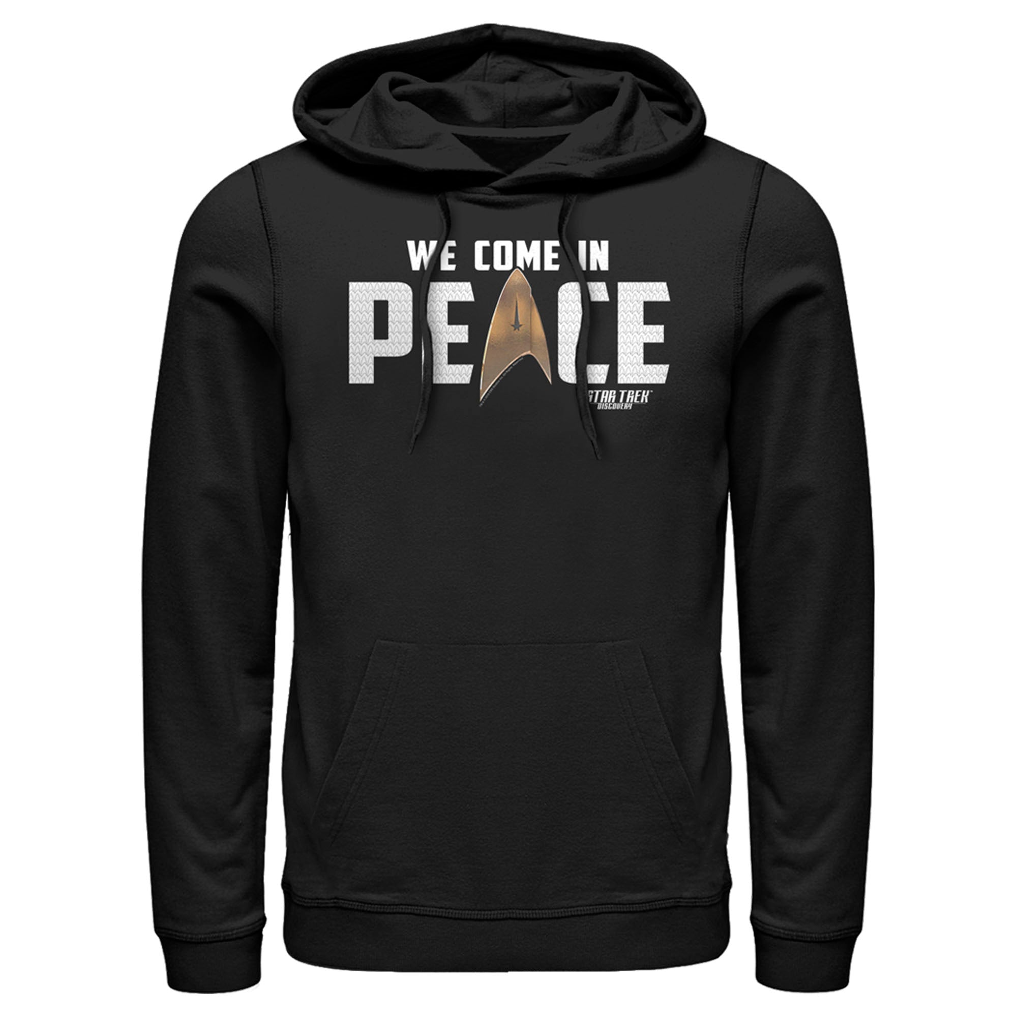 Men’S Star Trek: Discovery We Come In Peace Pull Over Hoodie