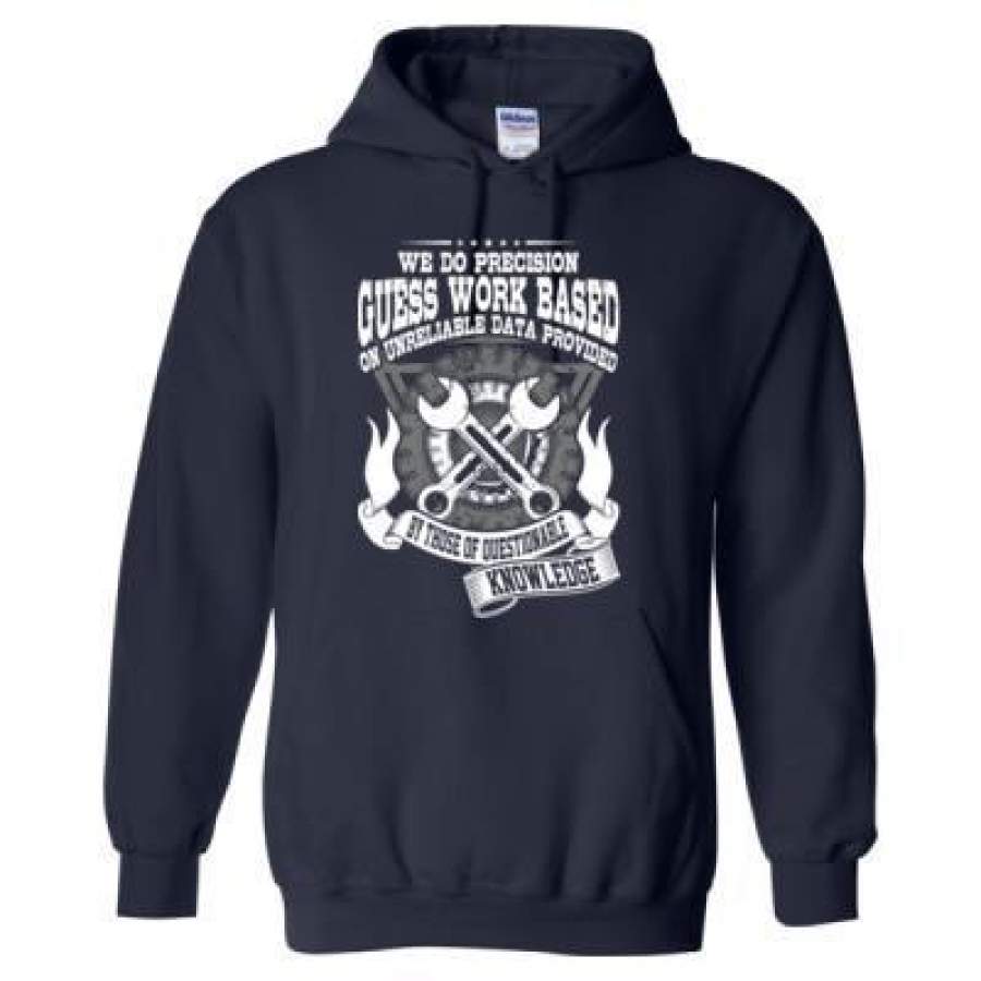 AGR We Do Precision Guess Work Based On Unreliable Data Provided By Those Of Questionable Knowledge – Heavy Blend™ Hooded Sweatshirt