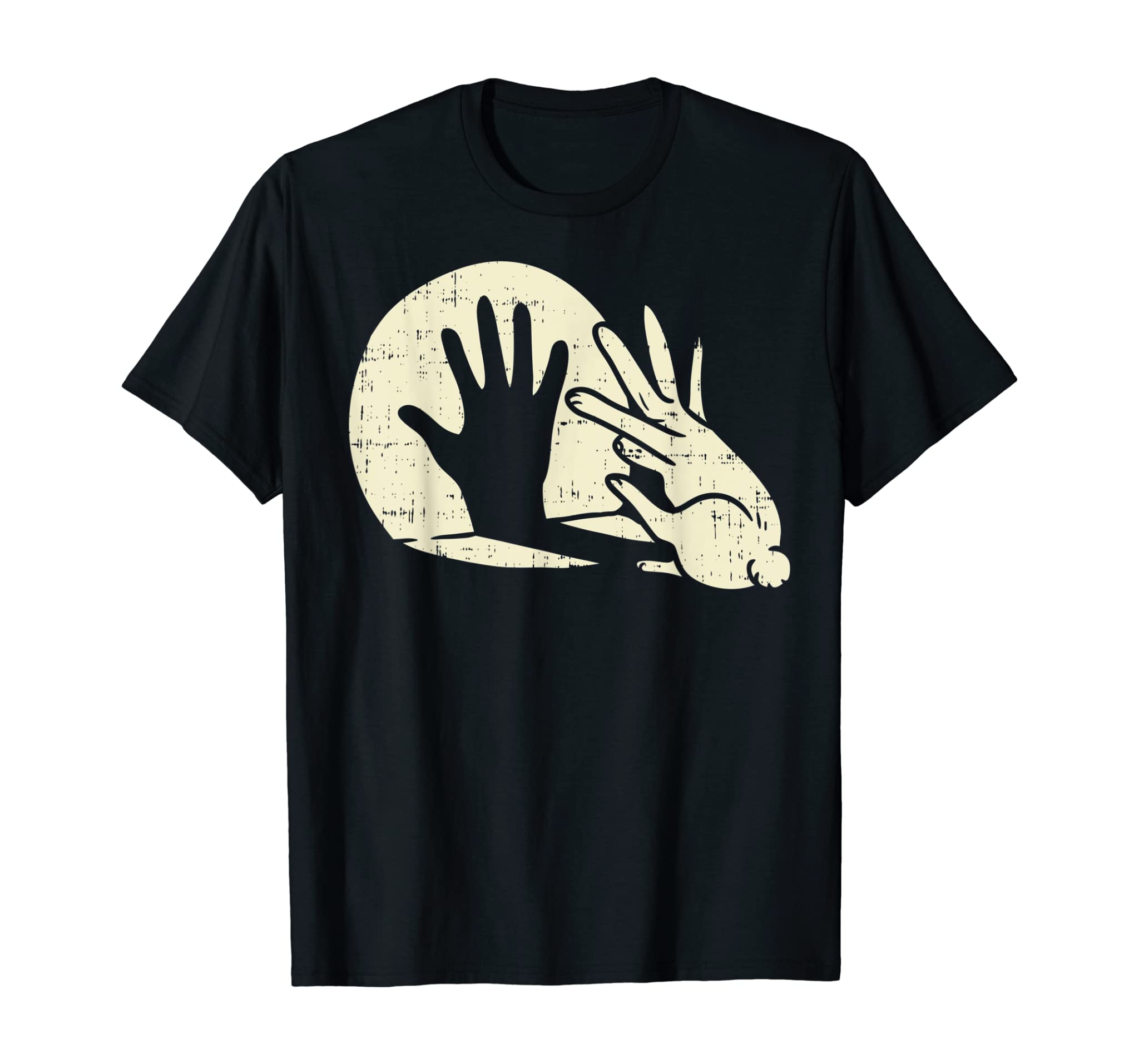 Funny Rabbit Shirt Animal Bunny Lover Shadow Play Pun Gift T-Shirt