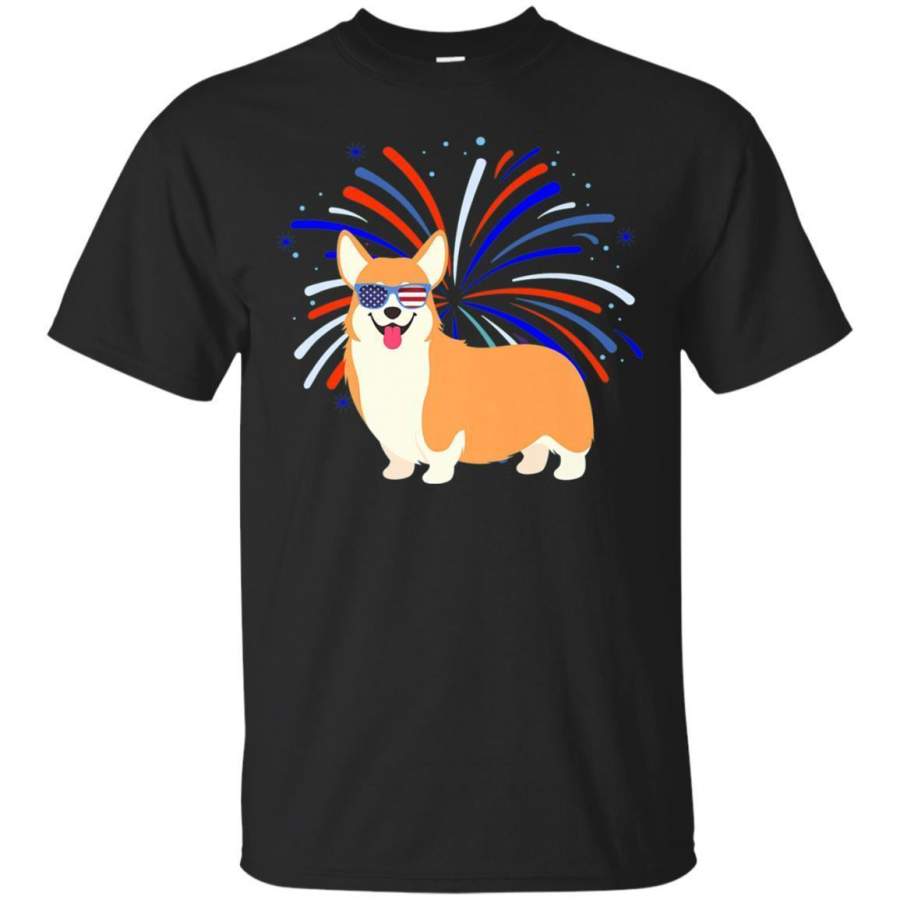 AGR Corgi Puppy Dog – July 4th T-Shirt zGalaxy Fashion T-Shirt