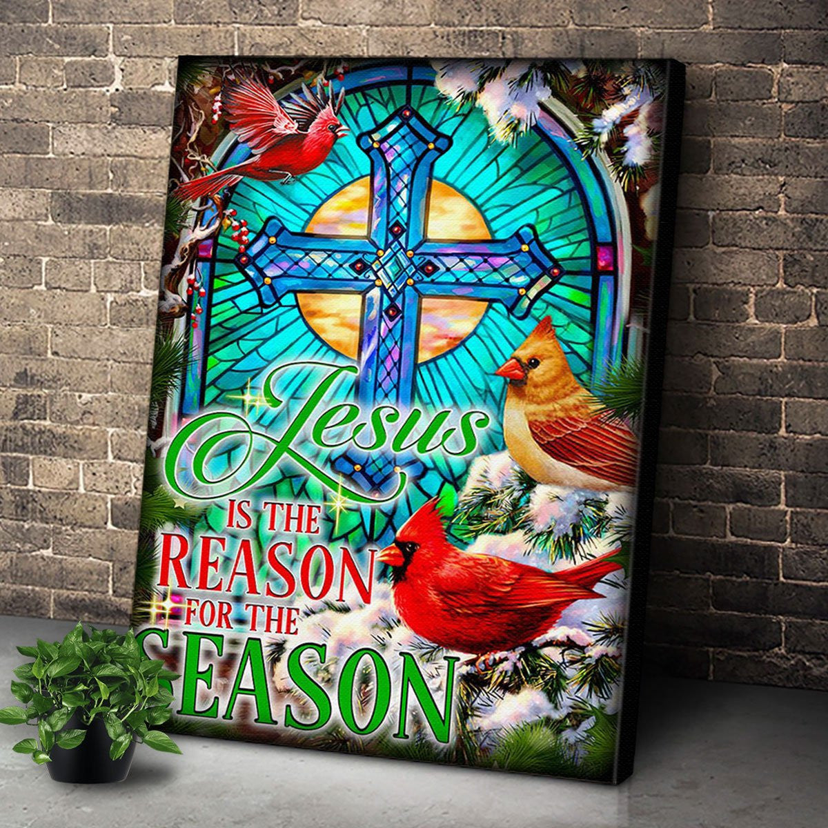 Personalized Jesus Is The Reason For The Season Wall Art For Christmas Gift – Canvas Prints Poster Wall Art