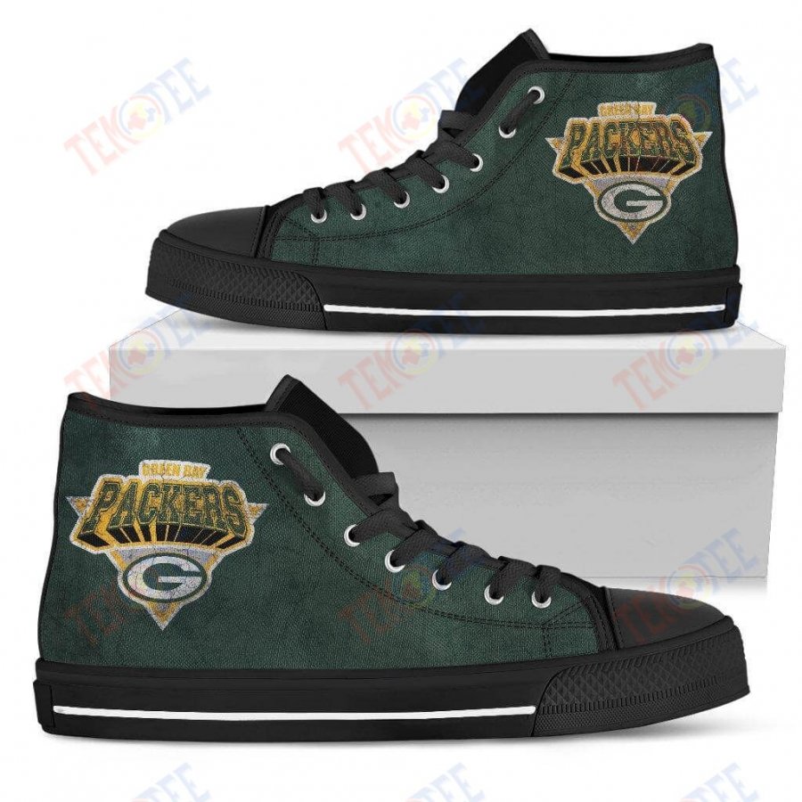 Mens Womens Green Bay Packers High Top Shoes 3D Simple Logoshoes TMT919