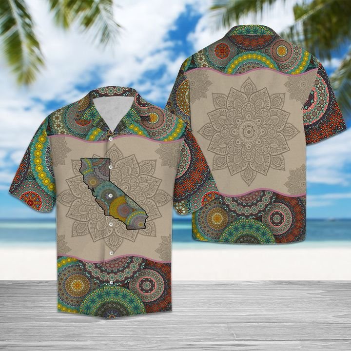 Awesome California Mandala Hawaiian Shirt Summer Button Up For Men, Women, Couple