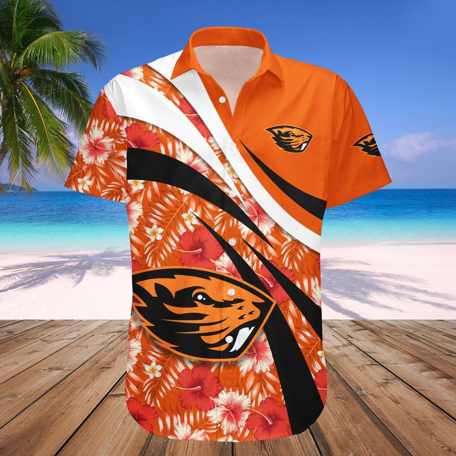 Oregon State Beavers Hawaii Shirt Hibiscus Sport Style – NCAA