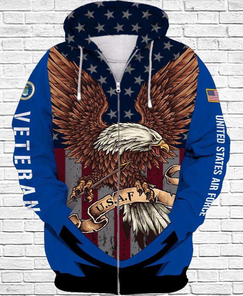 Bekingart 3d Veteran Military Usaf Veteran Eagle On Air Force 