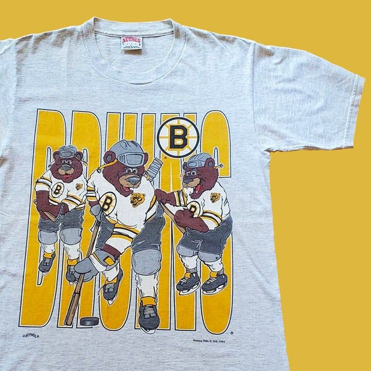 Vintage 90S Nutmeg Mills Boston Bruins Hockey Shirt