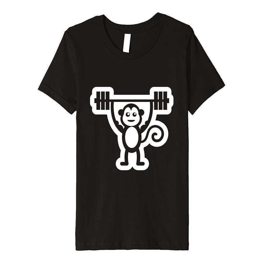 Weightlifting Muscle Monkey Gym Workout Active Wear TShirt