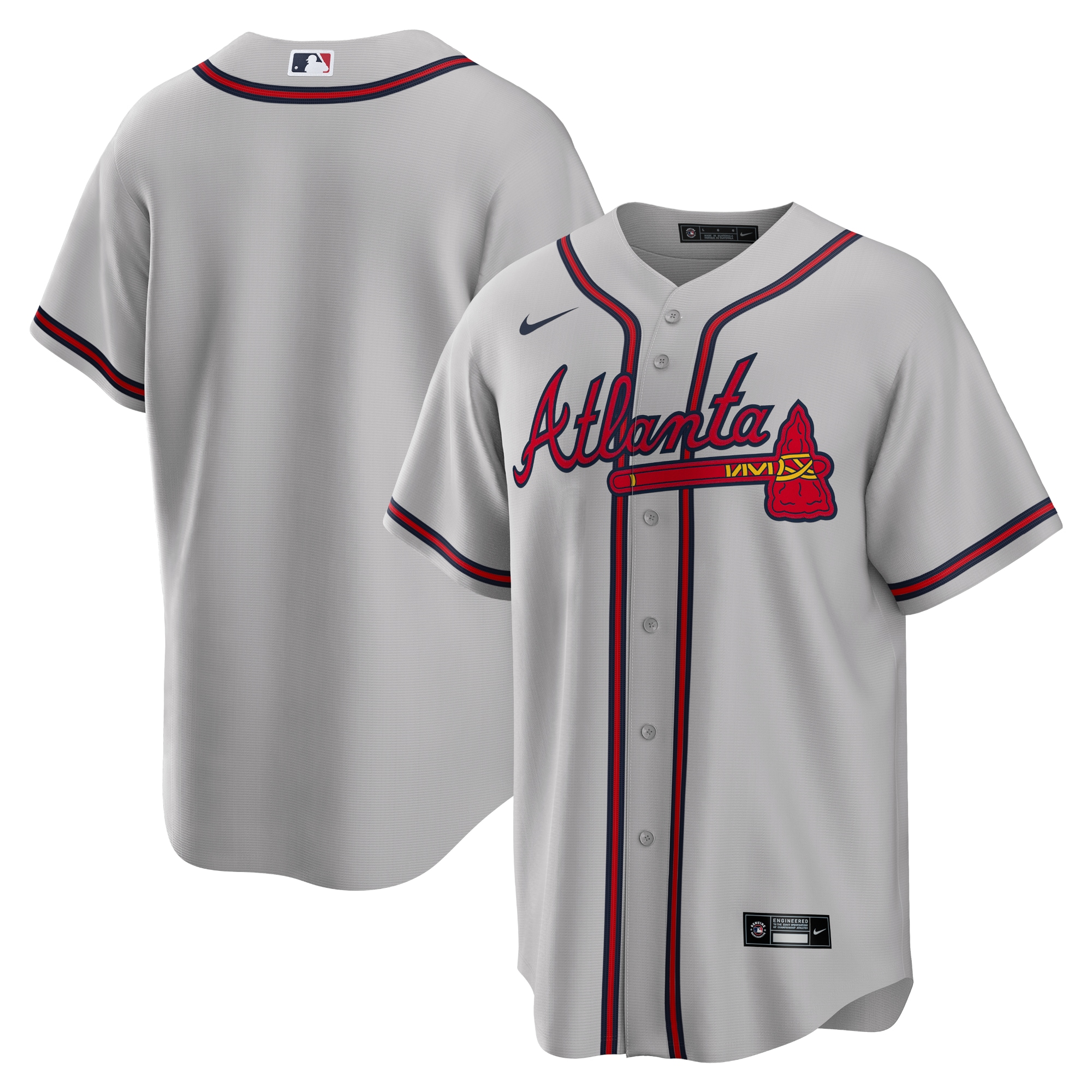 Men’s Atlanta Braves Gray Road Team Jersey