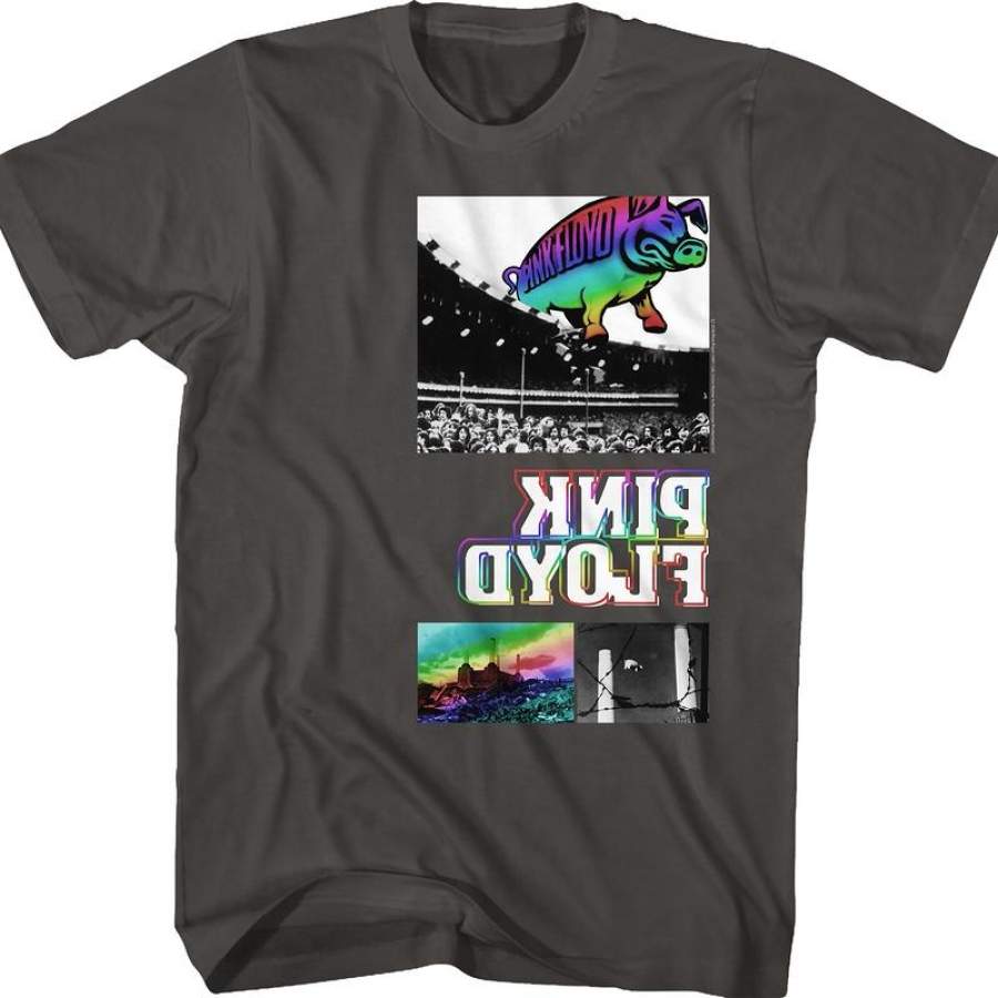 Rainbow Animals Pink Floyd T-Shirt