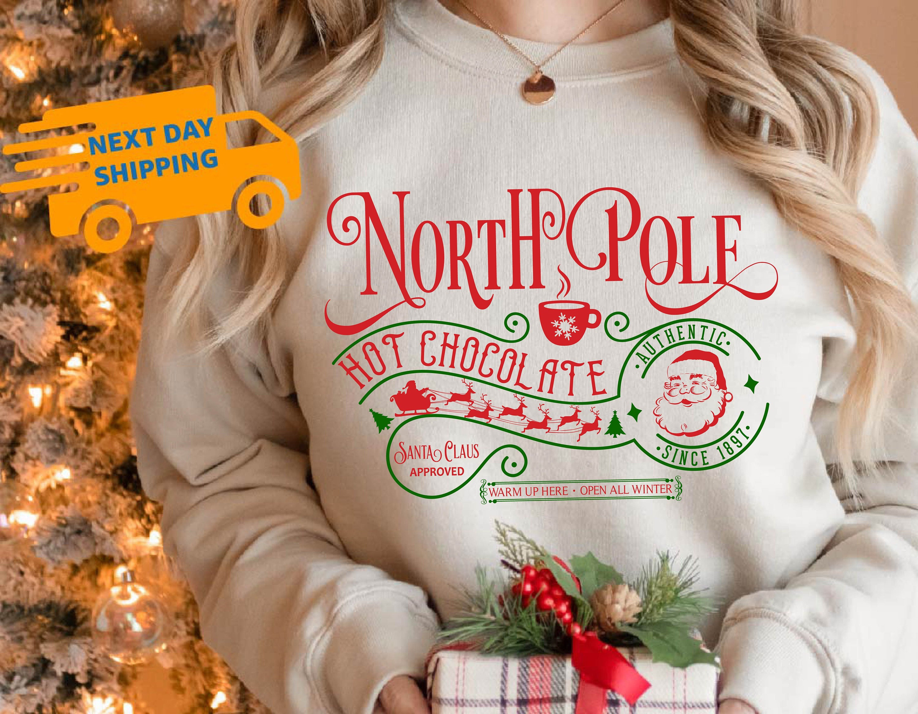 North Pole Christmas Sweater, Christmas Trip Sweatshirt, Matching Christmas Sweater, Trendy Christmas Sweatshirt, Christmas Sweatshirt