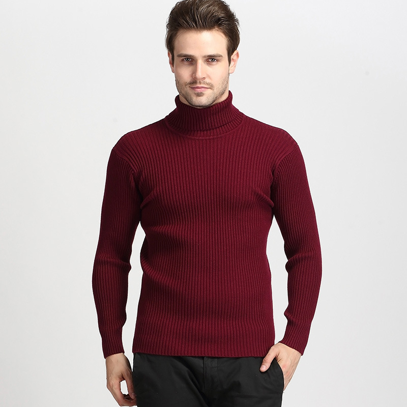 Sweater men solid color Turtleneck pull homme mens clothes alx