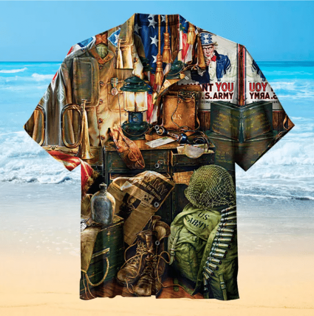 Us Army For Man And Woman Print Short Sleeve Hawaii Shirt Ha88414