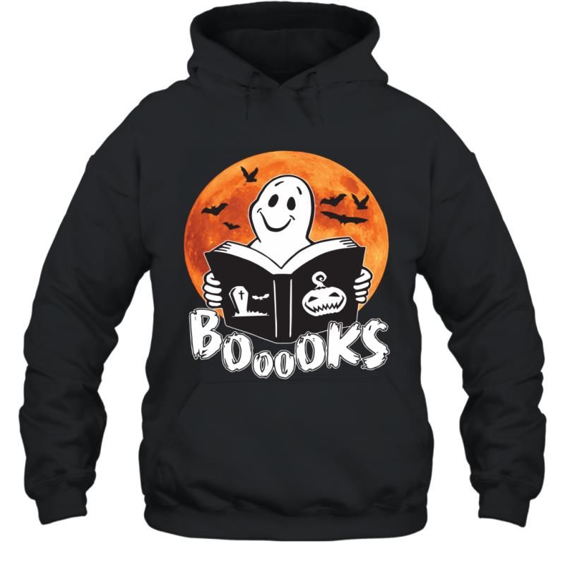 Booooks Funny Boo Ghost Halloween Reading Lovers Sarcasm Shirt Hoodie