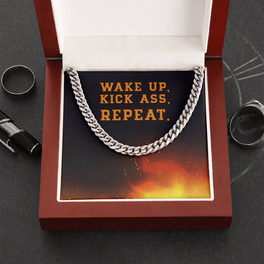 Wake Up, Kick Ass, Repeat – Cuban Necklace