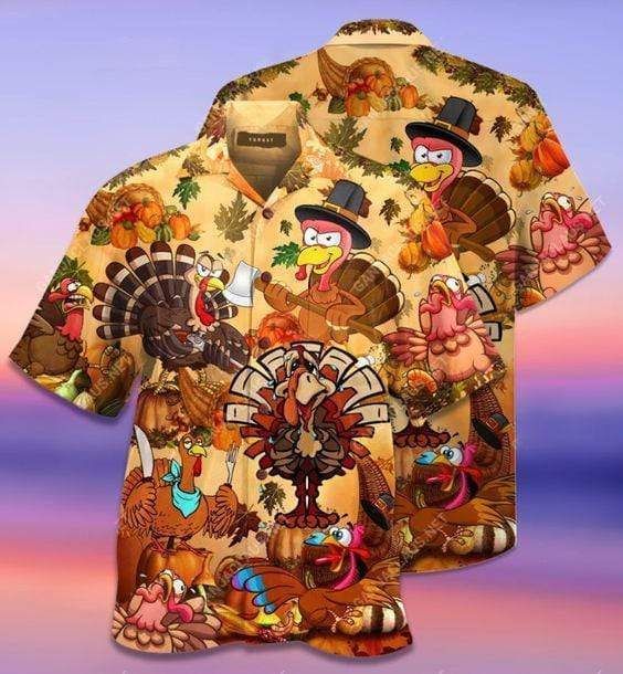 Shop Hawaii Aloha Shirts Happy Turkey Day Thanksgiving Ha35094