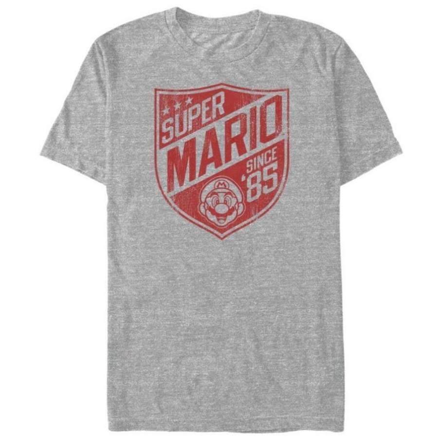 Super Mario 85 – Super Mario Nintendo T-Shirt, Heather Grey