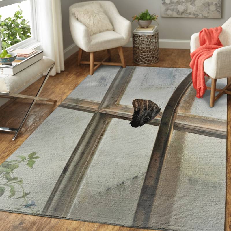 Vintage Butterfly – Animals Area Rug Carpet