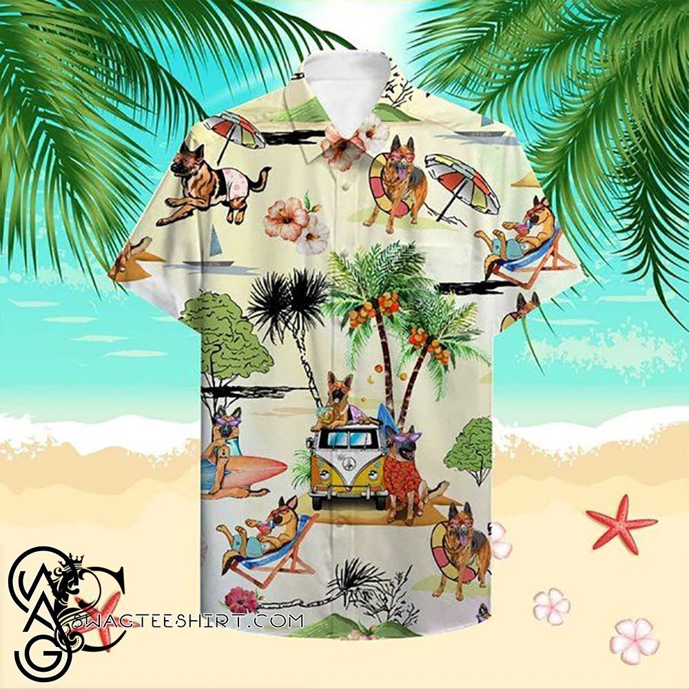 Beach Shirt Beach Hawaii German Shepherd Hawaiian Shirt- Chillicothemall