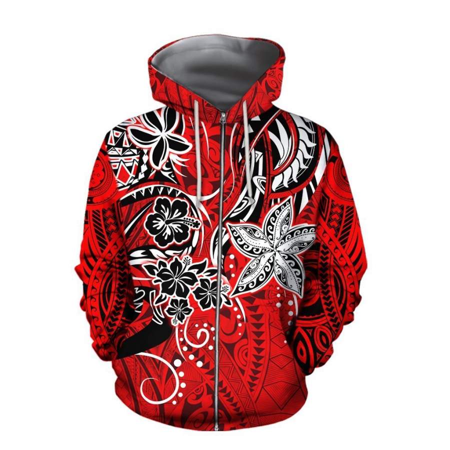 Amazing Polynesian Tribal Pattern Unisex Hoodie ML