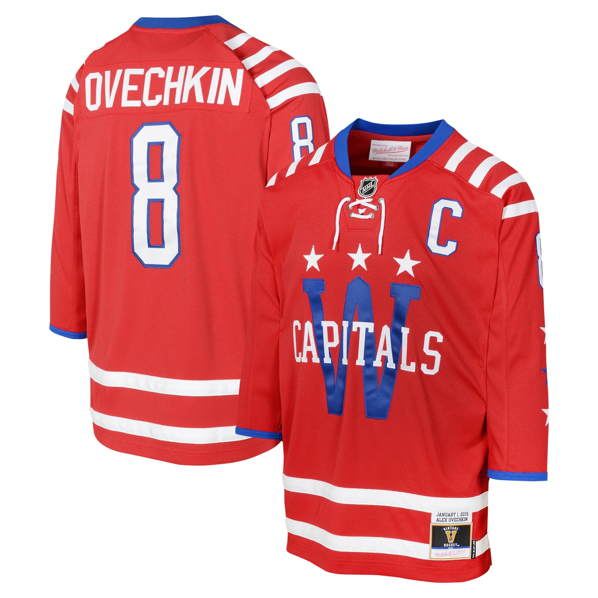 Alexander Ovechkin Washington Capitals Mitchell & Ness Youth 2015 Blue Line Player Jersey – Red