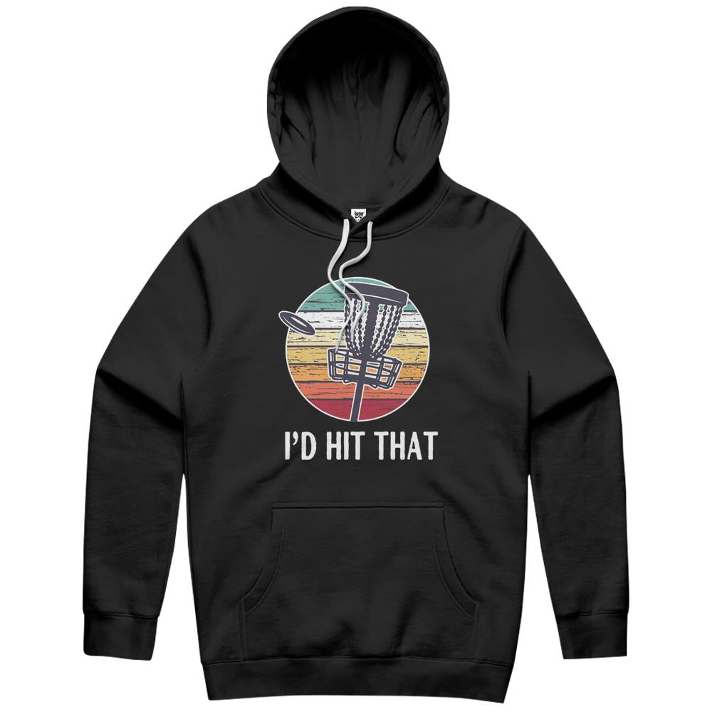 Retro Disc Golf Sport Shirt, I’D Hit That Sunset Vintage Hoodie