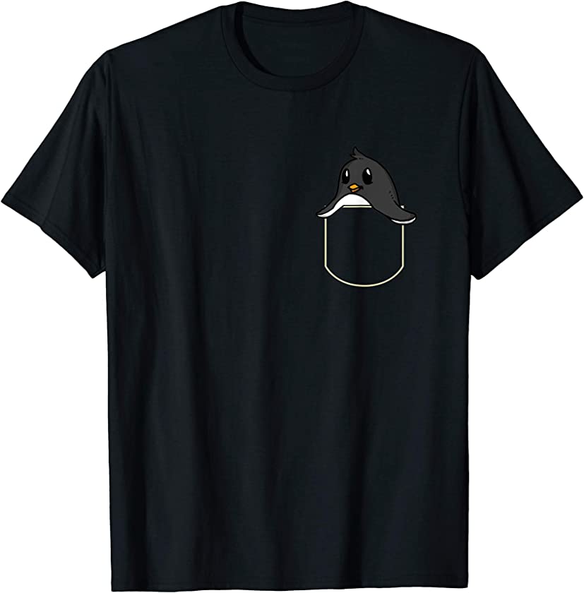 Funny Penguin In The Pocket Gift Penguins Pocket T-Shirt