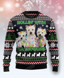 West Highland White Terrier Ugly Christmas Sweater, All Over Print Sweatshirt