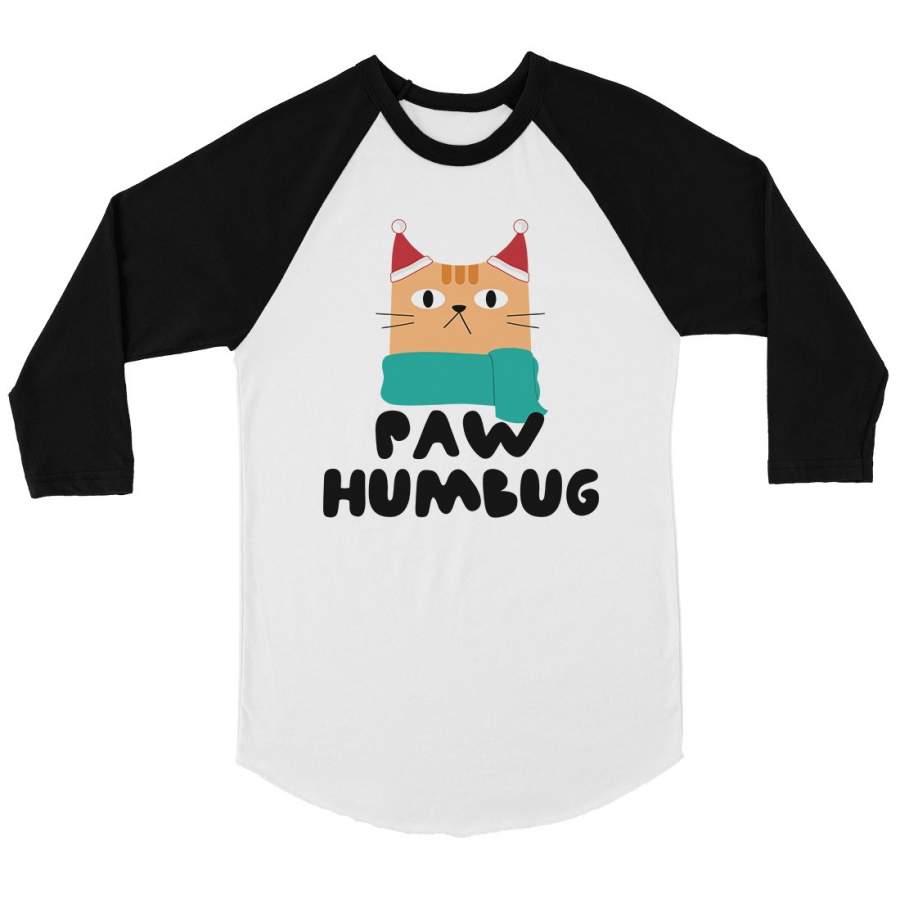 Paw Humbug BKWT Mens Baseball Shirt