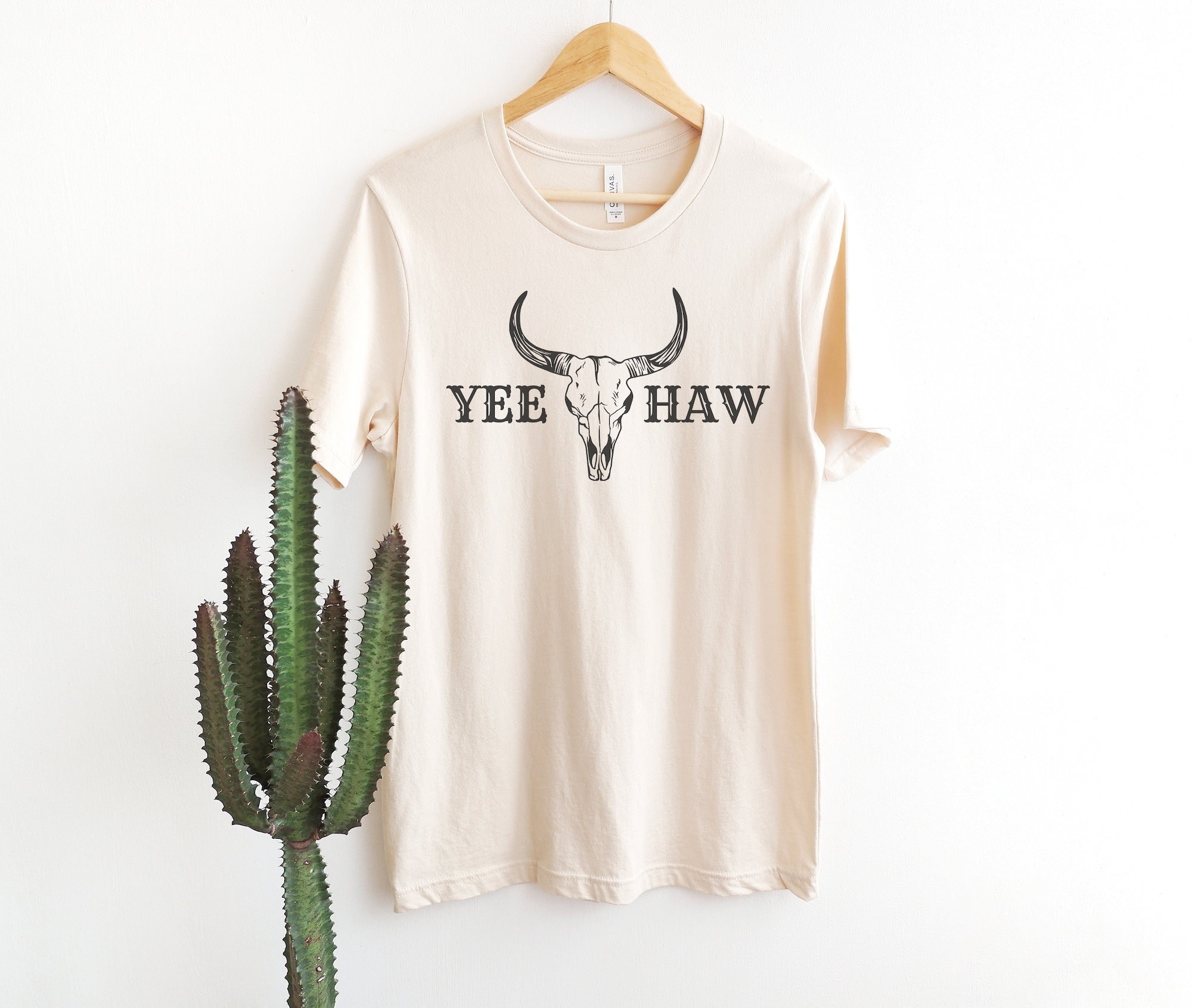 Yeehaw Cow Skull Western Graphic Tee