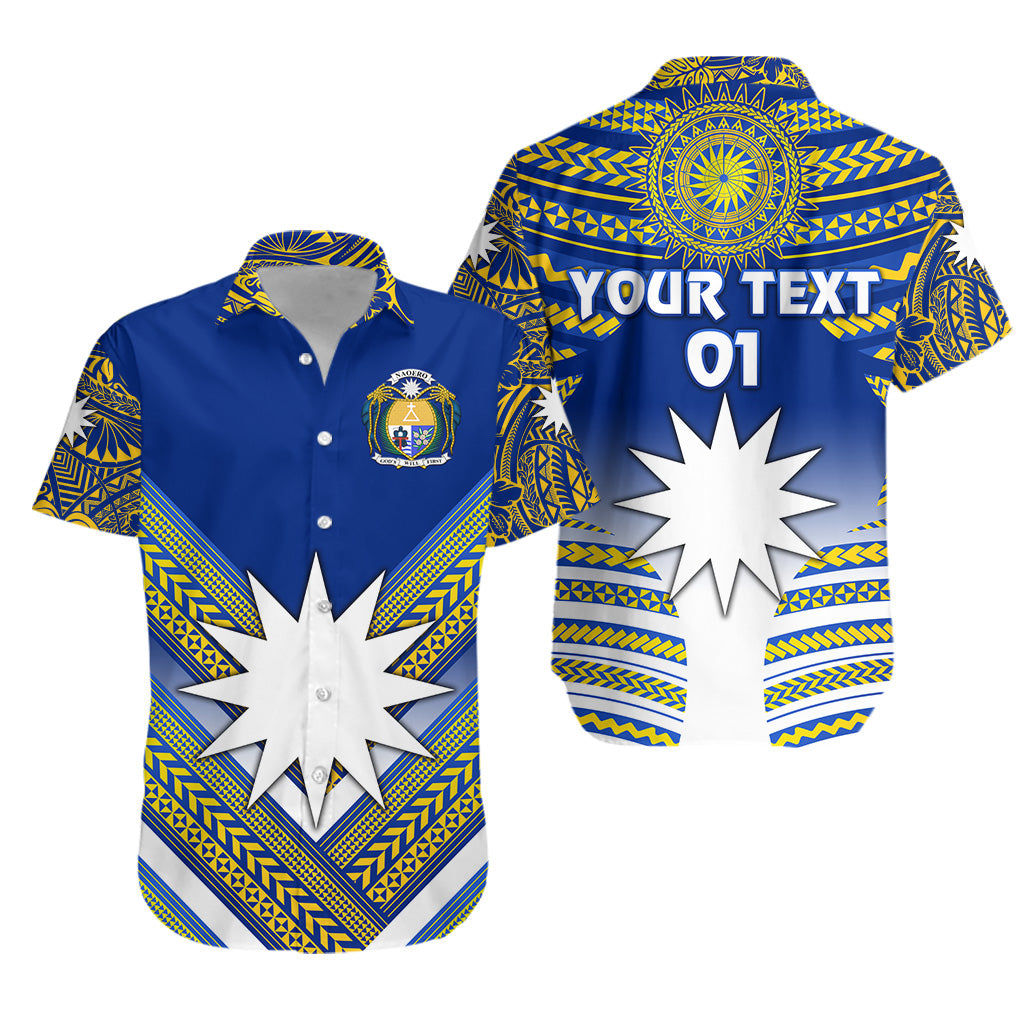 (Custom Personalised) Nauru Polynesian Flag Hawaiian Shirt Creative Style – Blue No.1, Custom Text And Number Lt8