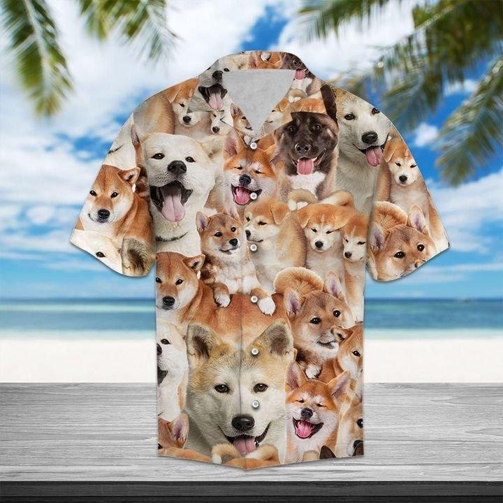 Akita Awesome Hawaiian Shirt  HW1101