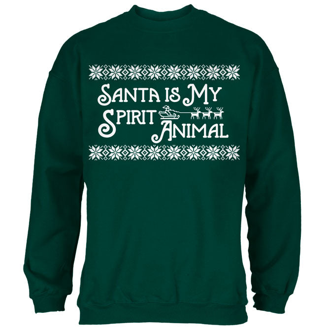 Santa Is My Spirit Animal Mens Sweatshirt