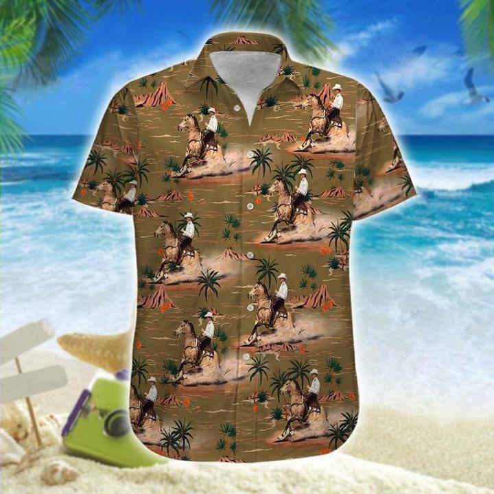 Reining Horse Hawaii Shirt Unisex Adult Ha35104