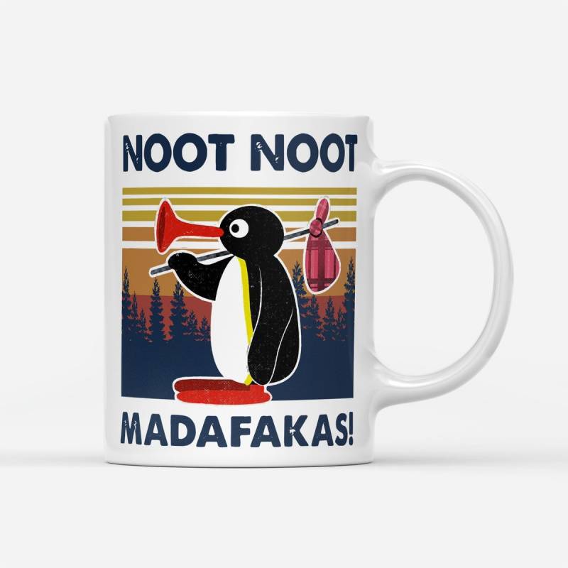 Retro Penguin Noot Noot Madafakas Vintage Coffee Mug